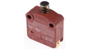 Door Micro Switch, Plunger, SPST 16 A @ 250 V ac IP40, -20 ... +140°C