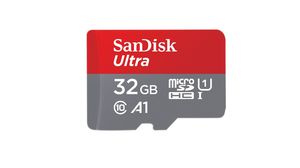 Scheda memoria, microSD, 32GB, 98MB/s, Grigio / Rosso