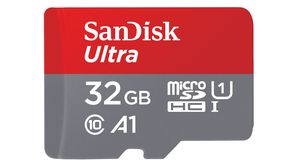 Muistikortti, microSD, 32GB, 120MB/s, Harmaa / Punainen