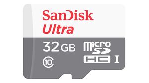 Muistikortti, microSD, 32GB, 100MB/s, Harmaa/valkoinen