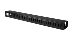 Gestione dei cavi verticale del server rack da 19" con canaline con denti, 20U, Plastica / Acciaio, Nero