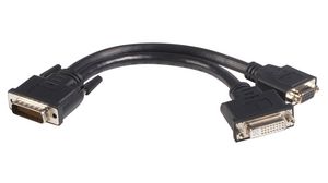 Multi-Port Adapter, DMS-59 Plug - DVI Socket / VGA Socket, Black