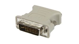 Adapter, DVI-I 24+5-stifts kontakt - VGA-sockel