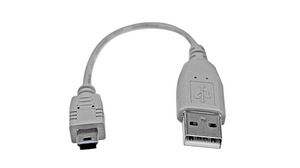 Kabel, USB A-Stecker - USB Mini-B, 152mm, USB 2.0, Schwarz