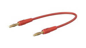 Test Lead, Red, Nickel-Plated Brass, 150mm