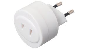 Travel Adapter USA - CH, US Type A Socket - Euro Type C (CEE 7/16) Plug, 6.3A