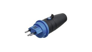 Netstekker 10A 250V CH Type J (T12) Plug Zwart/blauw