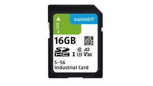 Industrial Memory Card, SD, 16GB, 95MB/s, 78MB/s, Black
