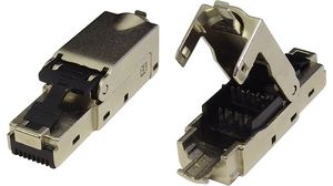 Field Termination Plug, Shielded, CAT6a, RJ45, Ports - 1, Pack of 12 pieces