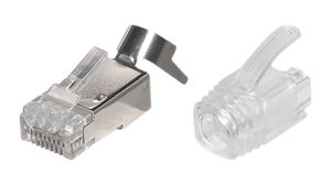 Modular Plug with 7.5mm Boot, RJ45, CAT6a / CAT6, 8 Positions, 8 Contacts, Shielded, Pack of 20 pieces