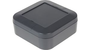Low Profile Case WP 100x100x40mm Charcoal Grey ABS IP67