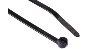 Cable Ties, Weather Resistant, 185.67mm x 4.83 mm, Black Nylon, Pk-100
