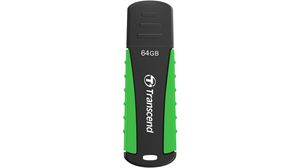 USB Stick, JetFlash, 64GB, USB 3.0, Black / Green