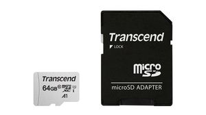 Karta pamięci, microSD, 64GB, 95MB/s, 25MB/s, Srebrny