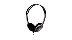 Headphones, On-Ear, Stereo Jack Plug 3.5 mm, Black / Grey