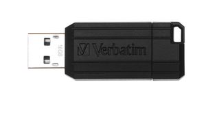 USB Stick, PinStripe, 16GB, USB 2.0, Black