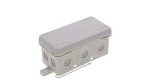 Junction Box, 1.5mm², 86x44x41mm, Cable Entries 12, Polyethylene / Polypropylene
