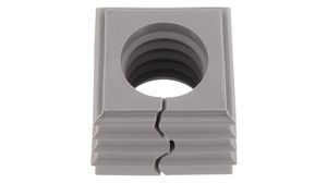 Cable Entry Sealing Insert, 12 ... 13mm, TPE, Cable Entries 1, Grey