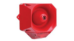 Sygnalizator świetlno-dźwiękowe, czerwony 441 Różne tony 60VDC 110dBA IP66 Lampa ksenonowa Czerwona Powierzchniowy