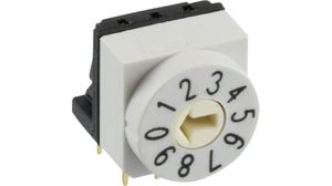 Rotary DIP Switch Arrow-Shaped Slot 10-Pos 2.54mm PCB Pins