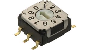 Rotary DIP Switch Arrow-Shaped Slot 10-Pos Gull Wing Terminal
