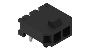 PCB Header, Plug, 5A, 250V, Contacts - 2, Right Angle