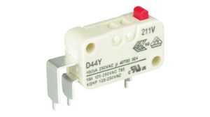 Micro Switch D4, 10A, 1CO, 2.8N, Plunger