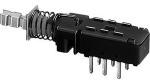 Miniature Pushbutton Switch ON-ON 2CO PCB Black