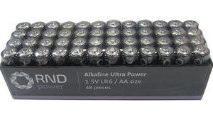 Primary Battery, Alkaline, AA, 1.5V, Ultra Power, 48 ST
