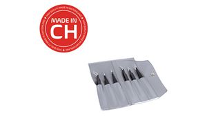 Kit di 6 pinzette con rivestimento epossidico ESD Anti-magnetica / Resistente agli acidi / ESD Acciaio inossidabile Curvo / Scanalata / Affilata / Angolo di 45 °