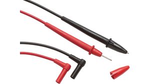 Mérővezeték-készlet, Mérőszonda / Banándugó, 4 mm, 90°, 1.2m, Fekete, piros