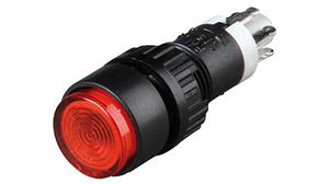 Bouton-poussoir lumineux Fonction momentanée 1NO + 1NC 24 V Ampoule à incandescence Rouge transparent Aucun