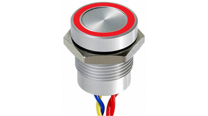 Piezo switch Natural Aluminum 16.2 mm 1 Make Contact (NO) Series PBA
