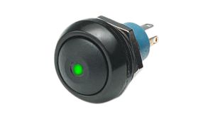 Leuchtdruckschalter AUS-(EIN) ()=tastend 1 Schliesser 48 V / 250 V LED Grün Punkt