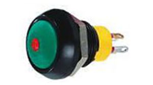 Podświetlany przełącznik przyciskowy WYŁ.-(WŁ.) 1NO 48 V / 250 V LED Nasycona czerwień Punkt