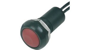 Pushbutton Switch OFF-(ON) 1NO Cable Mount Black / Red