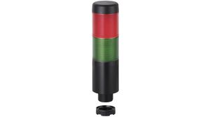 Signal Tower LED Green / Red 70mA 24V Kompakt 37 Panel Mount IP65 Cable Connection, 2 m