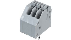 Wire-To-Board Terminal Block, THT, 2.5mm Pitch, 45 °, Spring Clamp, 3 Poles