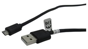Cable, USB-A Plug - USB Micro-B Plug, 900mm, USB 2.0, Black