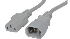 IEC Device Cable IEC 60320 C14 - IEC 60320 C13 2.5m White