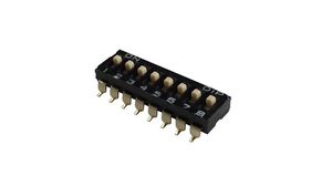 DIP Switch, Slide, 8 Positions, 2.54mm, Gull Wing Terminal