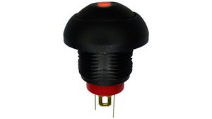 Illuminated Pushbutton Switch OFF-(ON) 32 VAC / 50 VDC / 125 VAC LED Red Dot