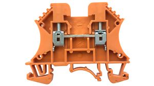 Screw Clamp Terminal Block, Screw, Clamp, 2 Poles, 800V, 24A, 0.5 ... 2.5mm², Orange