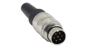 Mini Connector Plug 7 Contacts, 5A, 250V, IP67