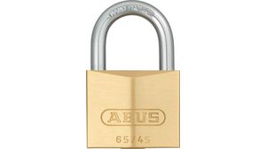 ABUS Key Weatherproof Brass Padlock, 7mm Shackle, 45mm Body
