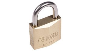 ABUS Key Weatherproof Brass Weatherproof Padlock, 5mm Shackle, 30mm Body