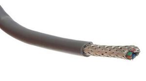 Alpha Essentials Control Cable, 6 Cores, 0.09 mm², Military, Screened, 30m, Grey PVC Sheath, 28 AWG