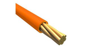 EcoWire Series Orange 0.08 mm² Hook Up Wire, 28 AWG, 7/0.12 mm, 30m, MPPE Insulation