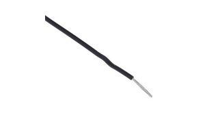 EcoWire Series Black 0.33 mm² Hook Up Wire, 22 AWG, 7/0.25 mm, 305m, MPPE Insulation