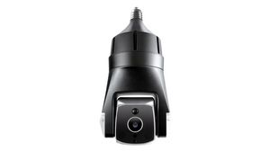 Biometric Auto Tracking Outdoor Light Bulb Security Camera, ePTZ, 1/2.7" CMOS, 1920 x 1080, musta